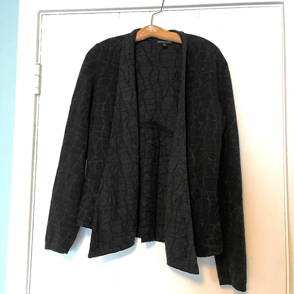 Eileen Fisher Merino Cotton Mosaic Jacket, Small - Picture 1 of 10